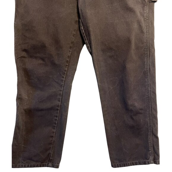 Berkley Jensen Men Work Pants 36x30 Dark 100% Cotton Relaxed Fit Durable Pockets - Picture 4 of 15